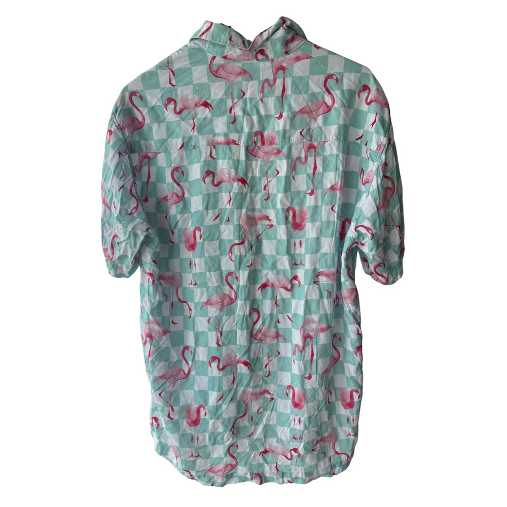 Kenny Flowers Coastal Prep Flamingo Resort Camp Shirt Tropical Mens L Resort - Picture 4 of 8